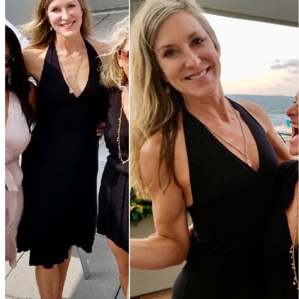 Stunning Diane Medak vintage 2002 halter hi-lo dress!